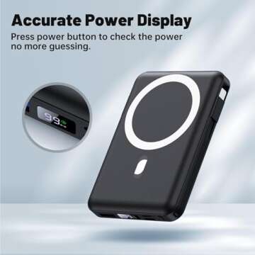 Yiisonger 10000mAh Mag-Safe Portable Charger with LED Display