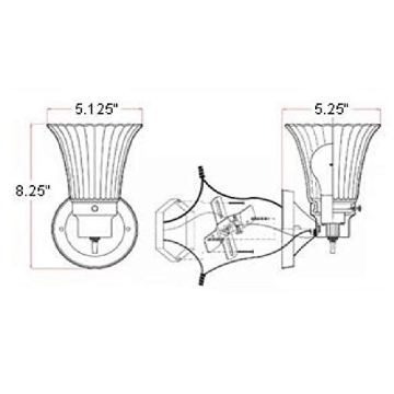 Village Dimmable Wall Sconce with Frosted Glass