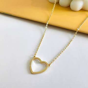 Airmb Heart Necklace - 18K Gold Plated Dainty Jewelry
