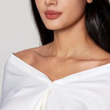 Airmb Heart Necklace - 18K Gold Plated Dainty Jewelry