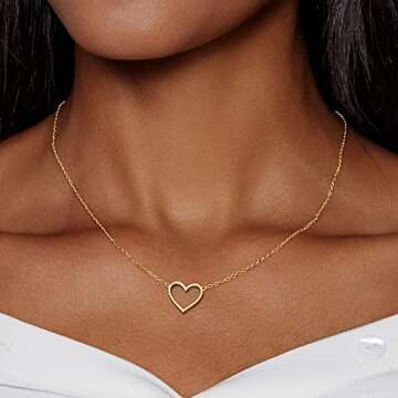 Airmb Heart Necklace - 18K Gold Plated Dainty Jewelry