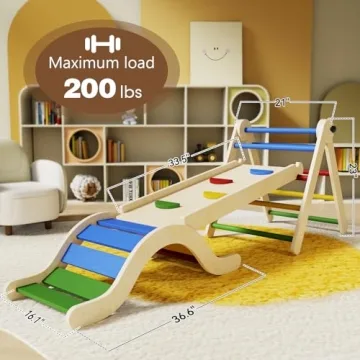 7-in-1 Pikler Triangle Set for Toddlers - Climbing Fun