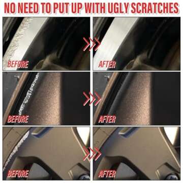 SMAPHY Wheel Scratch Repair Kit, Black Rim Touch Up Paint, Wheel Repair Kit Curb Rash Wheel Paint Ri...