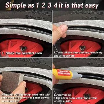 SMAPHY Wheel Scratch Repair Kit for Black Rims
