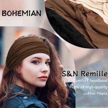 S&N Remille Wide Headbands - Stylish Comfort for Women