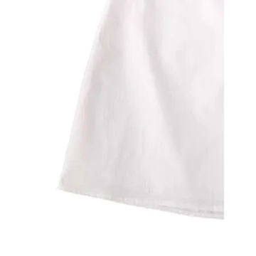 Verdusa Women's Split Hem Zip Up Side High Waist Bodycon Short Skirt White S