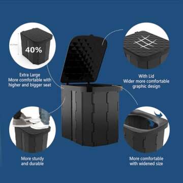 Hapoon Portable Toilet - Ultimate Comfort for Camping