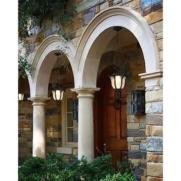 Moddeny Rustic Victorian E26 Exterior Ceiling Pendant Light American Outdoor Waterproof Chandelier Garden Corridor Grape Frame Pavilion Black Hanging Light Adjustable Suspension Lighting Fixture