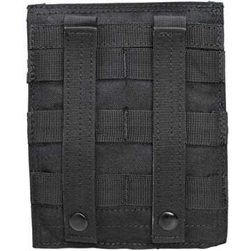MOLLE Triple MP5 .22 or 9mm Mag Magazine Pouch Flap PAL - Black