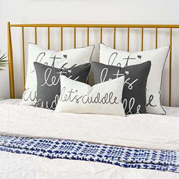 Sanmetex 12x24 Decorative Pillow Cover with Cuddle Saying