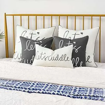 Sanmetex 12x24 Decorative Pillow Cover with Cuddle Saying