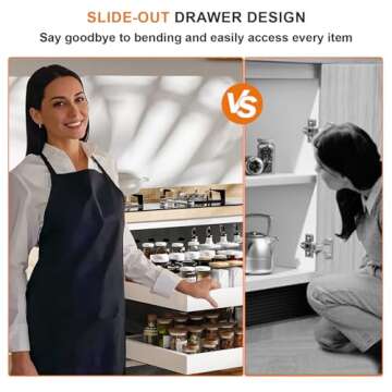 Expandable Pull Out Cabinet Organizer for Kitchen Storage