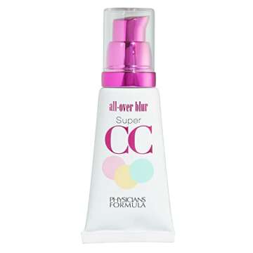 Physicians Formula Super CC+ Cream Foundation, Light Medium, Dermatologist Approved, Color-Correction and Care All-Over Blur CC Cream