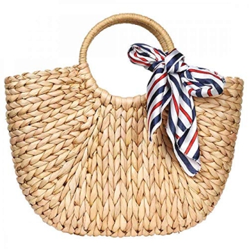 YYW Handwoven Straw Bag for Women – Stylish Summer Tote