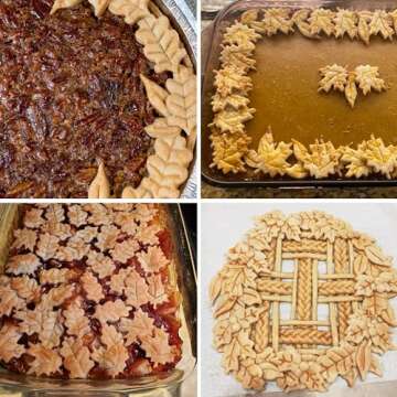 Yunko Cake Leaves Baking Pie Crust Cookie Cutters Set of 4