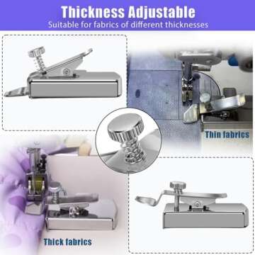 Upgraded Magnetic Seam Guide for Sewing Machine, Magnetic Sewing Guide with Clip, Hemmer Guide, Multifunctional Hem Guide, Universal Sewing Machine Attachments, Sewing Supplies Accessories