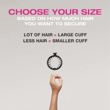 PuffCuff | Mini 2.5" Hair Clamps | For All Natural Thick, Curly, Kinky, Textured Hair | Painless, Da...