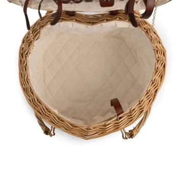Heart Wicker Picnic Basket for Couples - 2 Person Set