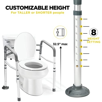 Toilet Safety Rails for Elderly & Disabled Support