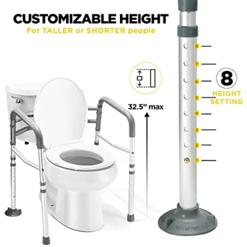 Toilet Safety Rails for Elderly & Disabled Support