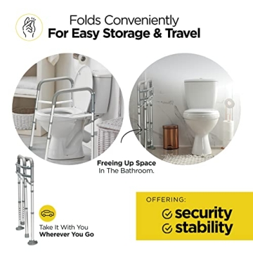 Toilet Safety Rails for Elderly & Disabled Support