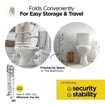 Toilet Safety Rails for Elderly & Disabled Support