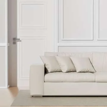 Pluden Flexible Wall Molding Trim, 0.9Inch x 16.4 Feet Peel and Stick Chair Rail Panel Molding, Paintable Self-Adhesive Wall Trim for Home Decoration & Wall Protection