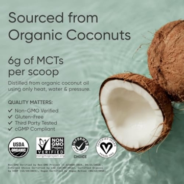 Organic MCT Oil Powder for Keto Vegan Brain Fuel Energy