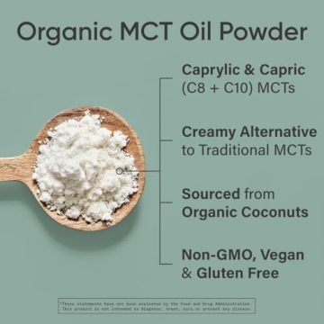Organic MCT Oil Powder for Keto Vegan Brain Fuel Energy