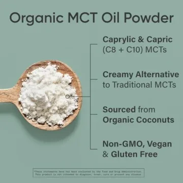 Organic MCT Oil Powder for Keto Vegan Brain Fuel Energy