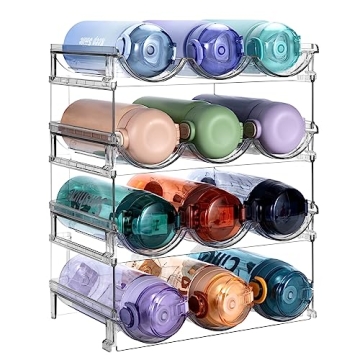Stackable Water Bottle Organizer for Easy Storage