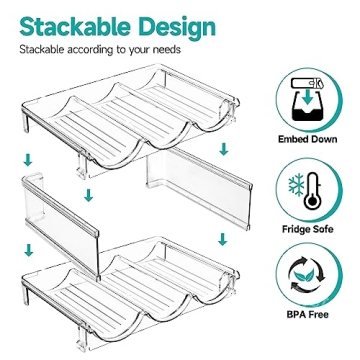 Stackable Water Bottle Organizer for Easy Storage
