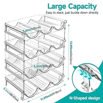 Stackable Water Bottle Organizer for Easy Storage
