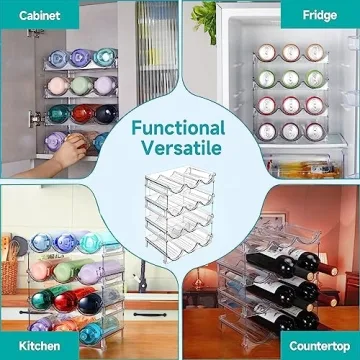 Stackable Water Bottle Organizer for Easy Storage