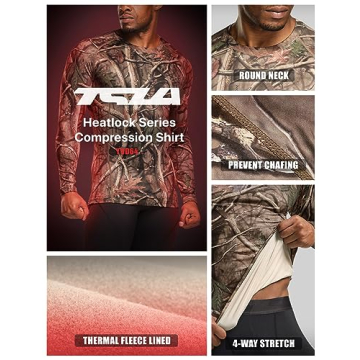 TSLA Men's Thermal Compression Shirt for Ultimate Warmth