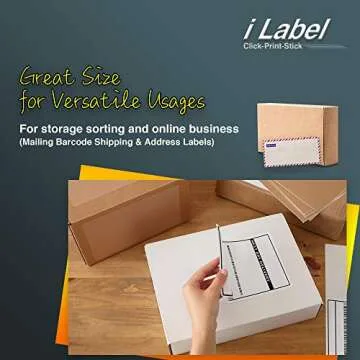 8.5" x 5.5" Half Sheet Self Adhesive Sticker Paper Shipping Labels for Laser & Inkjet Printers[50 Sheets,100 Labels]