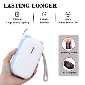 CLABEL Barcode Label Printer (Blue)