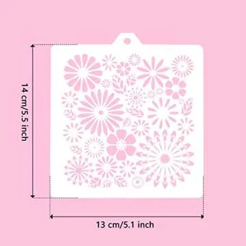 30 Pieces Cookie Stencil 5.1 x 5.5 Inch Cakes Baking Templates Floral Leaf Cake Stencil for DIY Craft Wedding Birthday Party