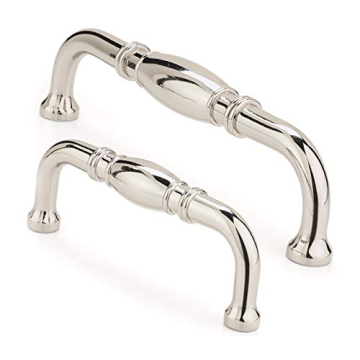 Amerock | Cabinet Pull | Satin Nickel | 5-1/16 inch (128 mm) Center to Center | Granby | 1 Pack | Drawer Pull | Drawer Handle | Cabinet Hardware