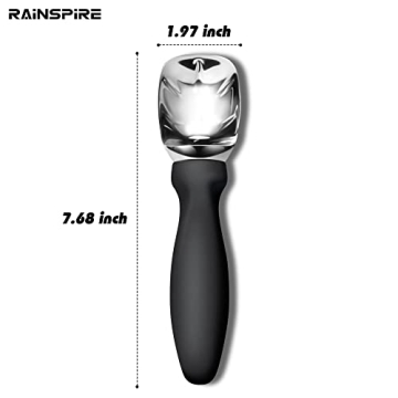 Durable Rainspire Ice Cream Scoop with Comfortable Handle
