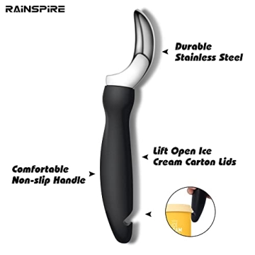 Durable Rainspire Ice Cream Scoop with Comfortable Handle
