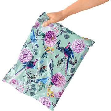 BTTA Designer Mailers 100 Pack 10X13 Birds Flowers Butterflies Poly Mailers Shipping Envelopes Bags