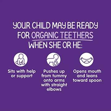 Happy Baby Organics Baby Snacks, Gentle Teething Wafers, Gluten Free & Vegan, Blueberry & Purple Carrot, 12 Count (Pack of 6)