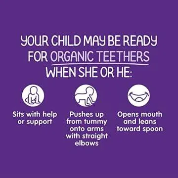 Happy Baby Organics Baby Snacks, Gentle Teething Wafers, Gluten Free & Vegan, Blueberry & Purple Carrot, 12 Count (Pack of 6)