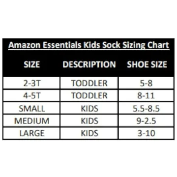 Amazon Essentials Kids Crew Socks 10-Pack Cotton Comfort