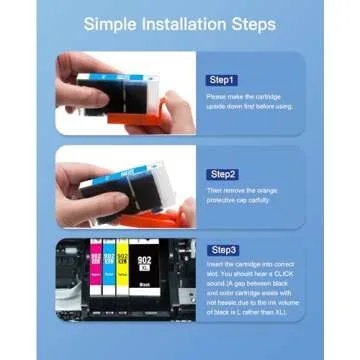 GPC Image Compatible Ink Cartridge Replacement for HP 902XL 902 Ink Cartridges to use with Officejet 6978 6968 6962 6958 6970 6950 6960 Printer Tray (Black, Cyan, Magenta, Yellow, 4 Pack)