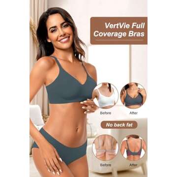 Vertvie Wireless Bras for All-Day Comfort and Support