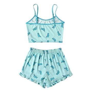 Remidoo Women's Dinosaur Pajama Set | Stylish Sleepwear