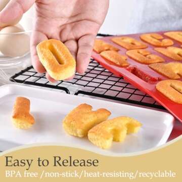 Versatile Silicone Letter Cake Mold for Creative Baking Fun