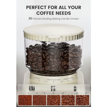 Gevi Electric Burr Coffee Grinder - 35 Grind Settings for All